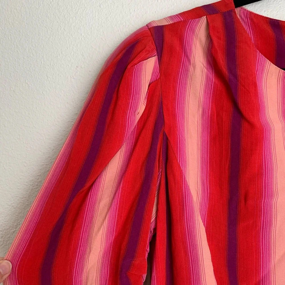 Something Navy red striped dress M New With Tags - Picture 3 of 7